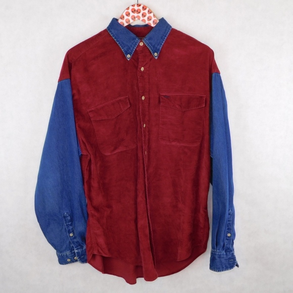 Vintage Other - LIKE NEW | Vintage Corduroy & Denim Button Down XL